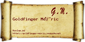 Goldfinger Móric névjegykártya